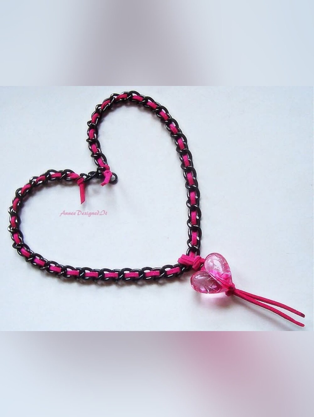 Hand Designed - Hot Pink Bracelet and Choker